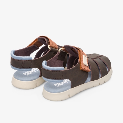 Discount Camper Mira Kids Sandals US-98965 Dark Brown